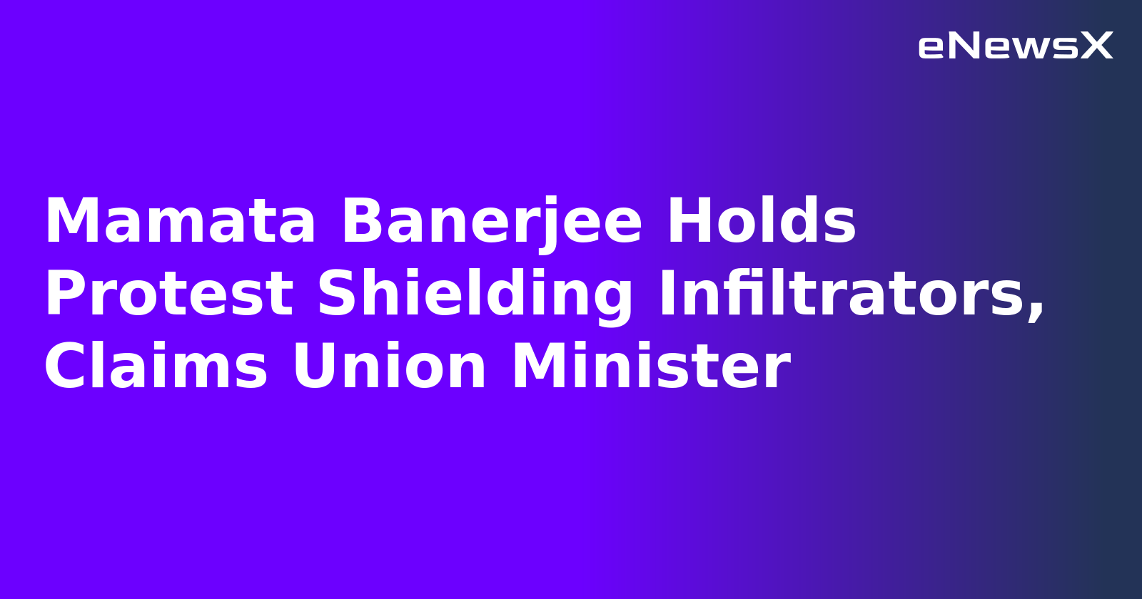 Mamata Banerjee Holds Protest Shielding Infiltrators, Claims Union Minister.webp