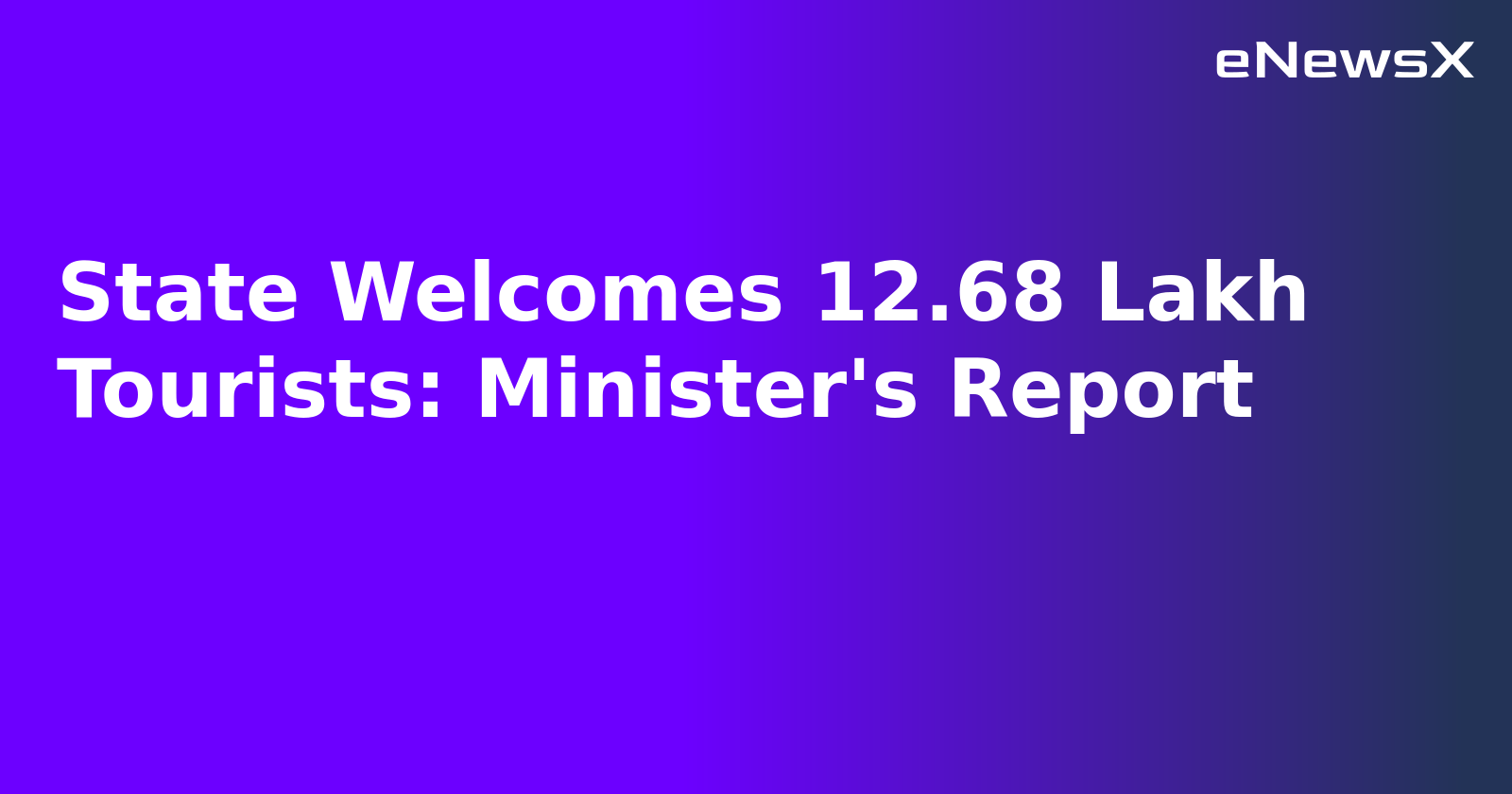 State Welcomes 12.68 Lakh Tourists: Minister's Report.webp