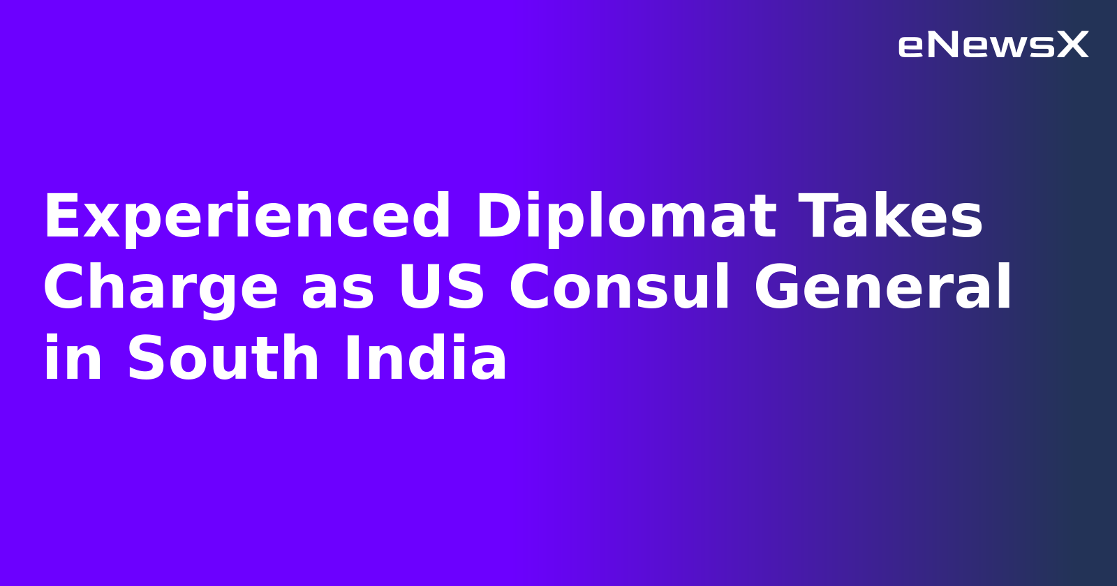 Experienced Diplomat Takes Charge as US Consul General in South India.webp