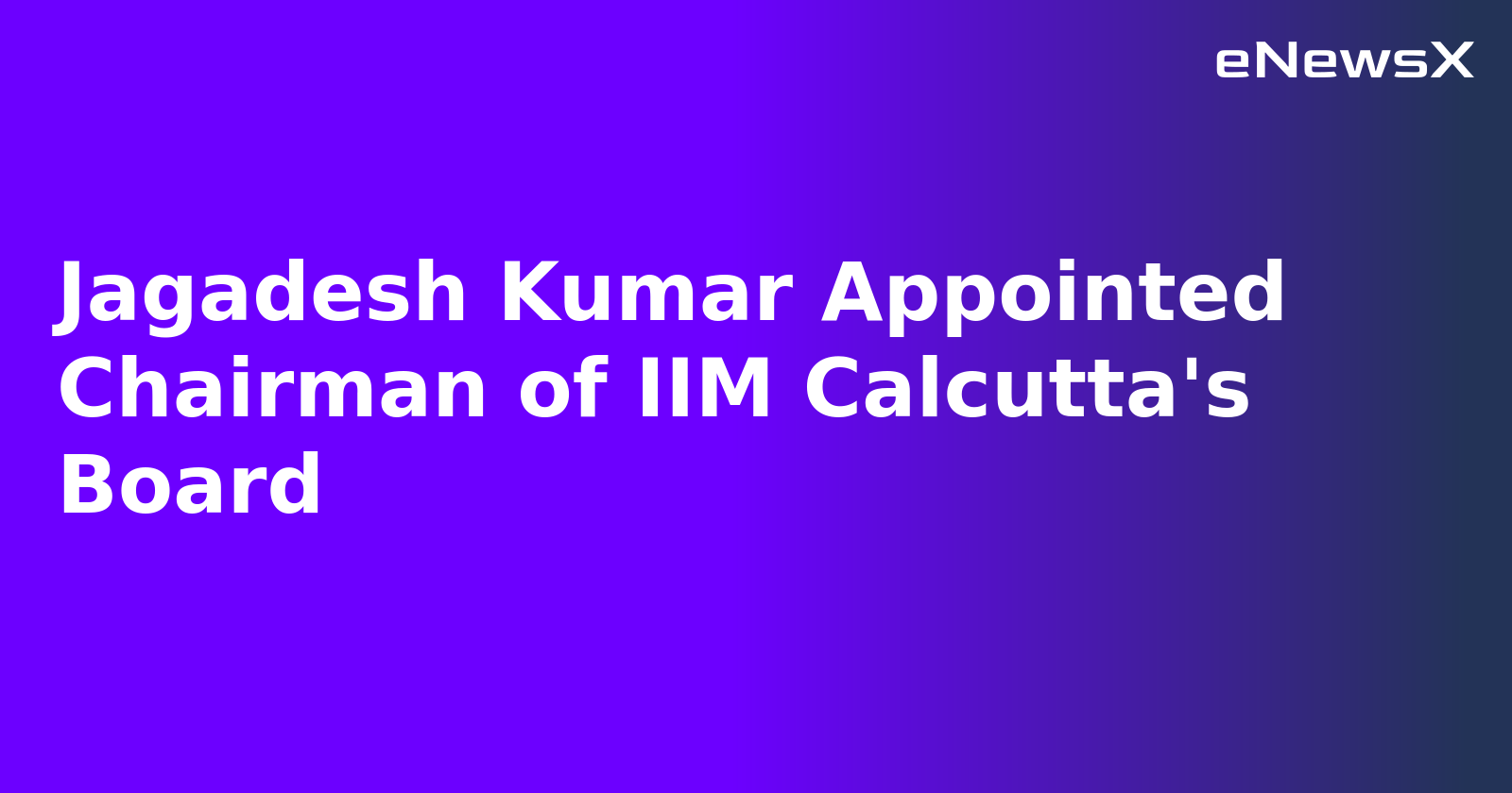 Jagadesh Kumar Appointed Chairman of IIM Calcutta's Board.webp