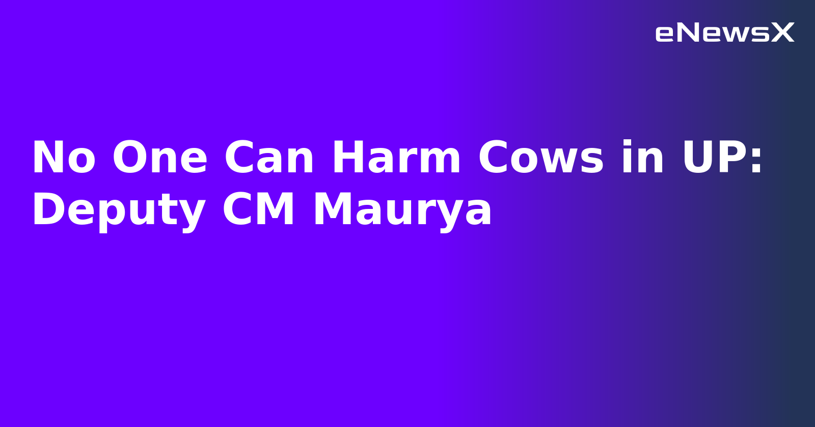 No One Can Harm Cows in UP: Deputy CM Maurya.webp