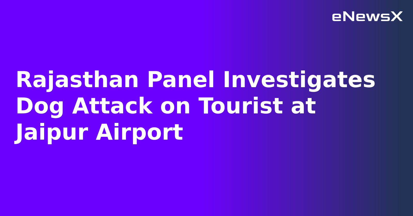 Rajasthan Panel Investigates Dog Attack on Tourist at Jaipur Airport.webp