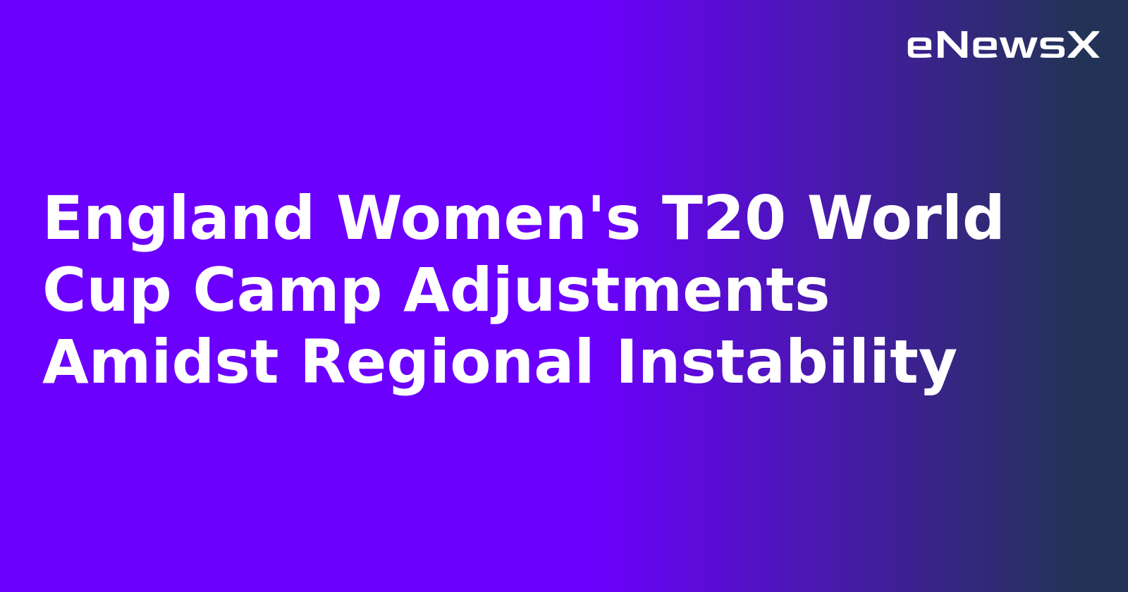 England Women's T20 World Cup Camp Adjustments Amidst Regional Instability.webp