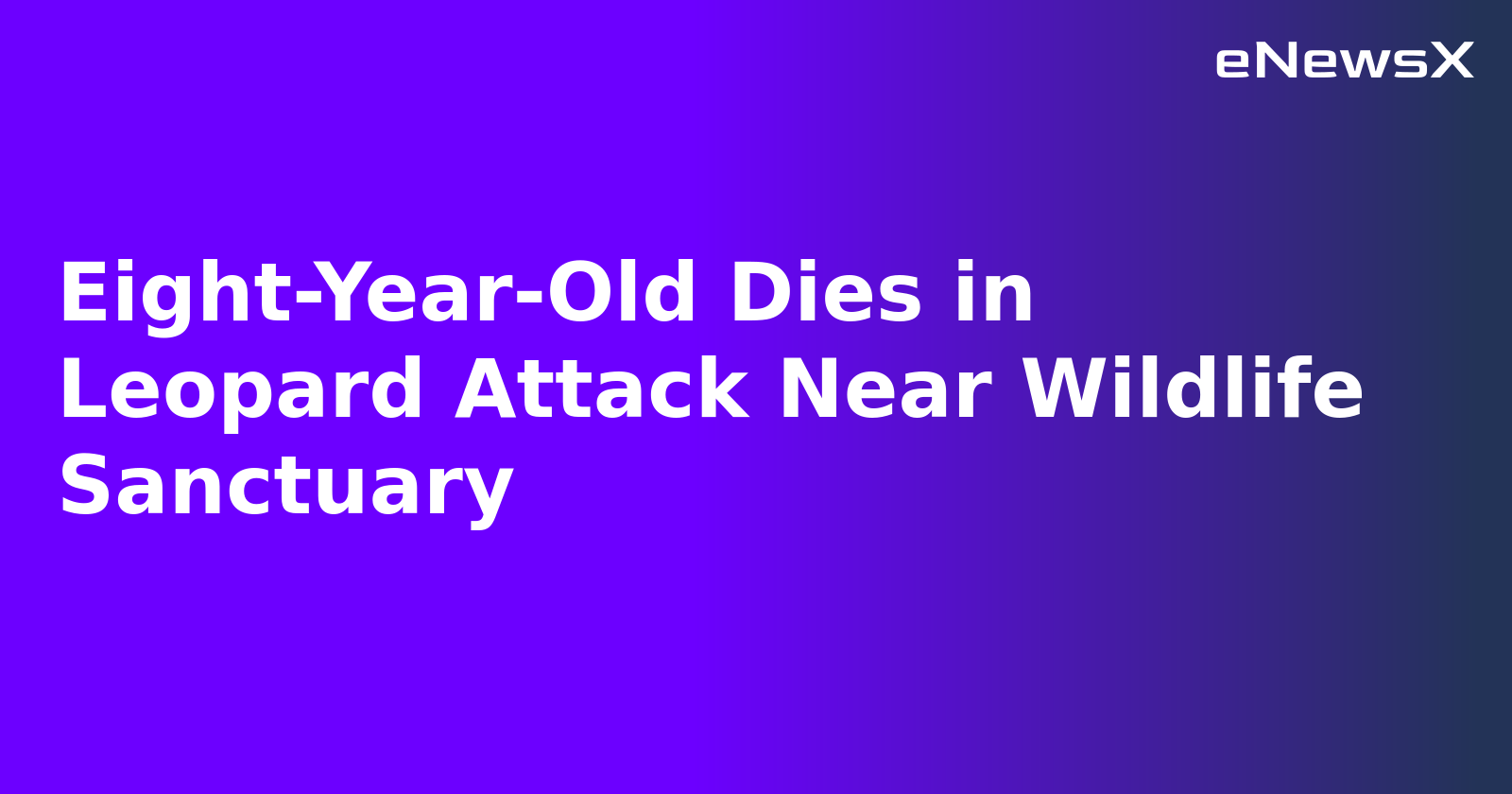 Eight-Year-Old Dies in Leopard Attack Near Wildlife Sanctuary.webp