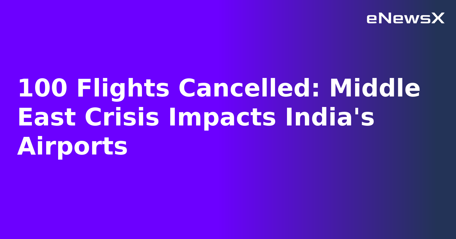 100 Flights Cancelled: Middle East Crisis Impacts India's Airports.webp