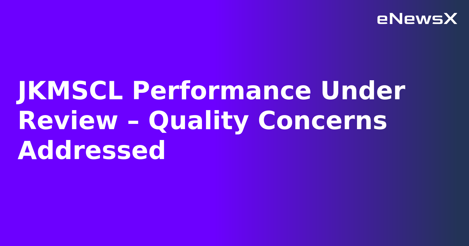 JKMSCL Performance Under Review – Quality Concerns Addressed.webp
