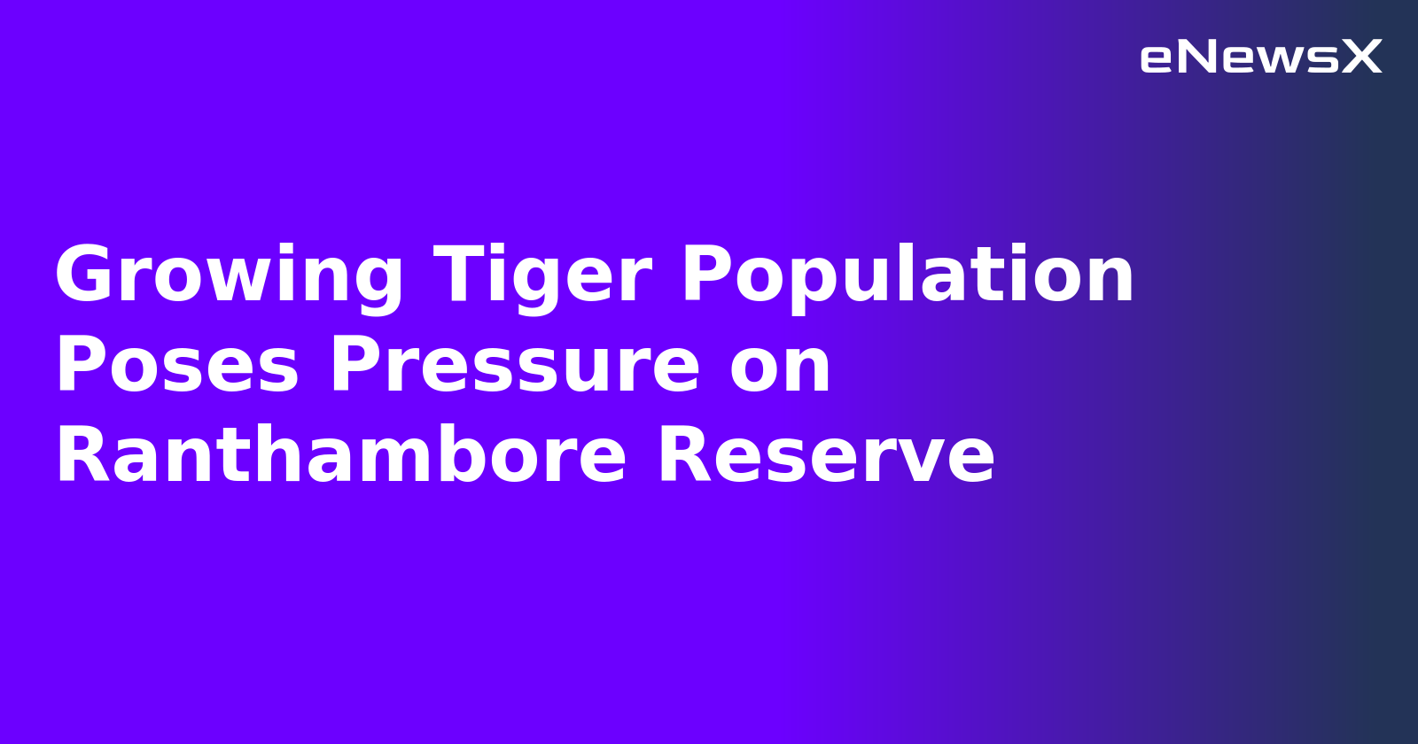 Growing Tiger Population Poses Pressure on Ranthambore Reserve.webp