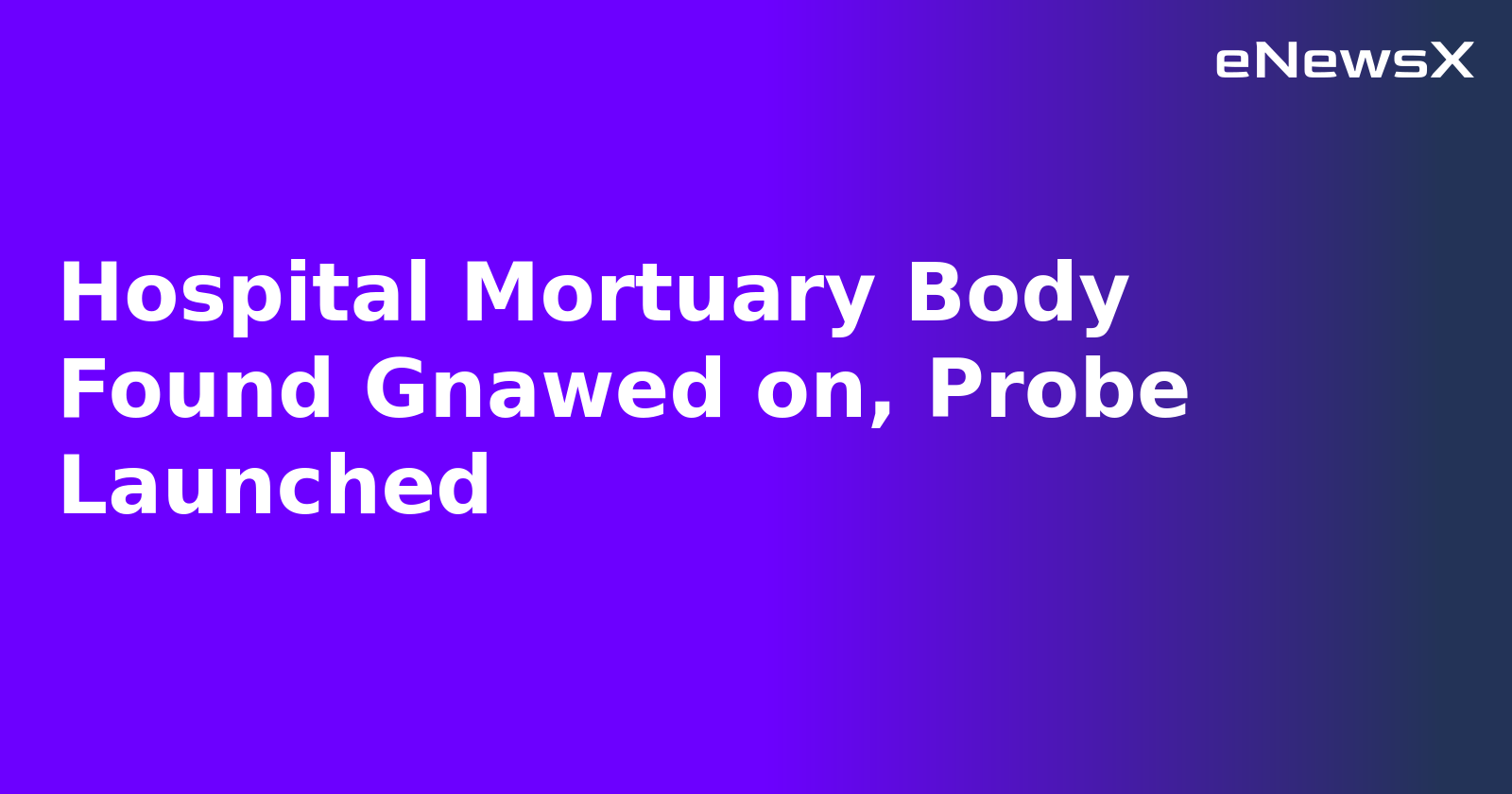 Hospital Mortuary Body Found Gnawed on, Probe Launched.webp