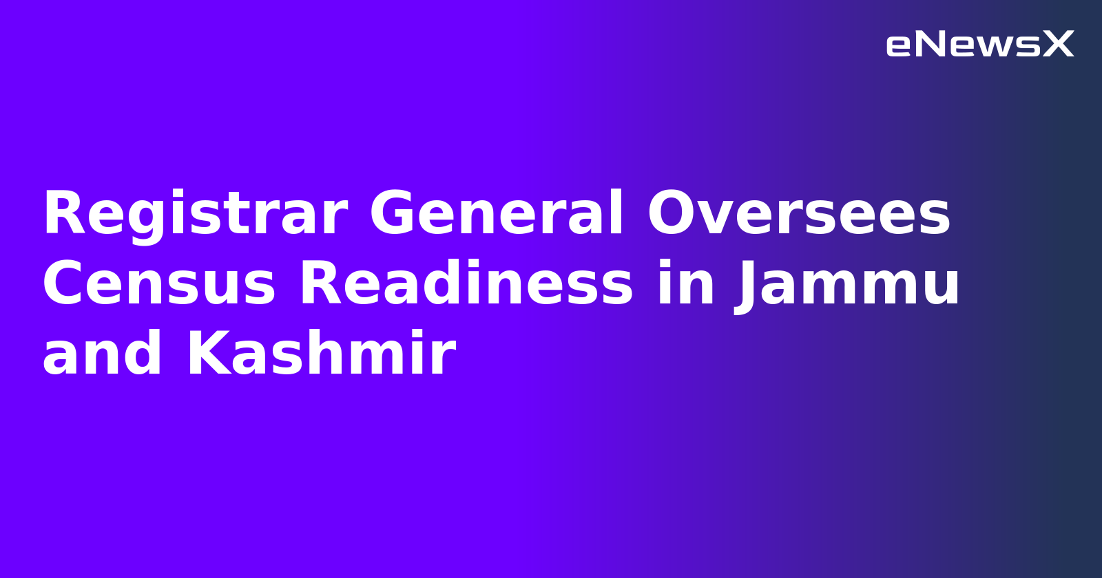 Registrar General Oversees Census Readiness in Jammu and Kashmir.webp