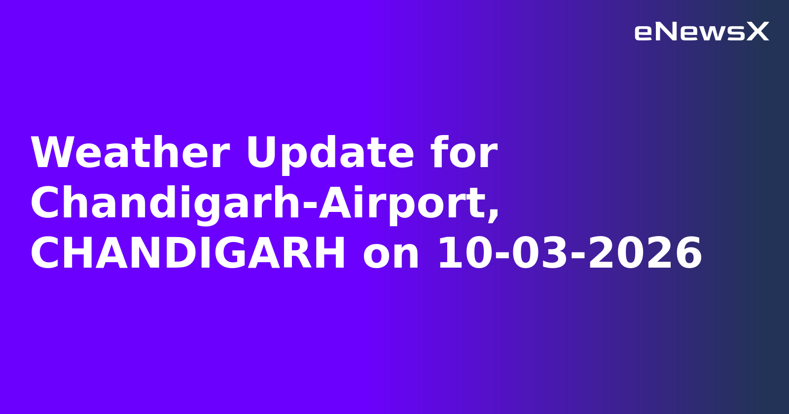 Weather Update for Chandigarh-Airport, CHANDIGARH on 10-03-2026
