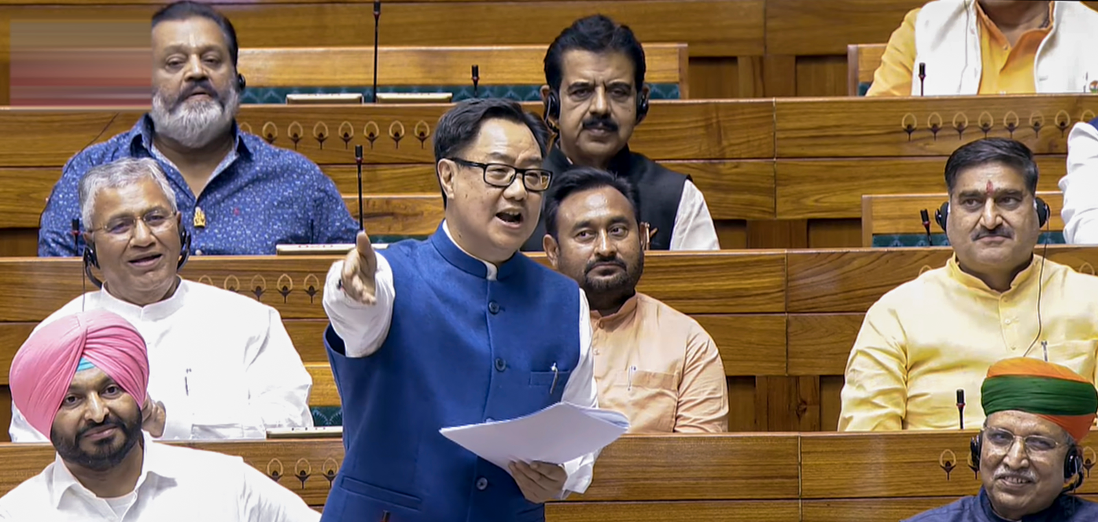 Parliamentary Debate: Rijiju Criticizes Congress Attack on Speaker.webp