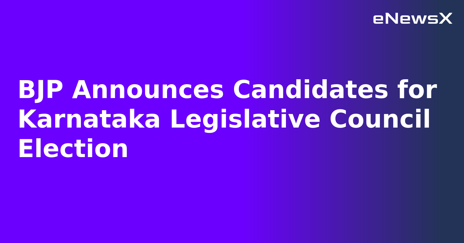 BJP Announces Candidates for Karnataka Legislative Council Election.webp