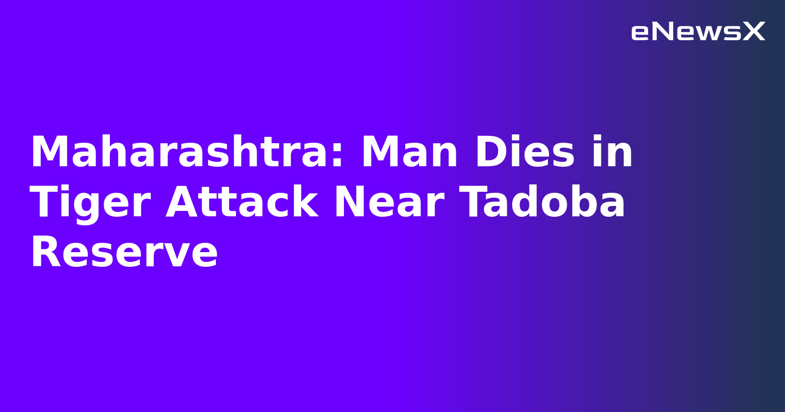 Maharashtra: Man Dies in Tiger Attack Near Tadoba Reserve.webp