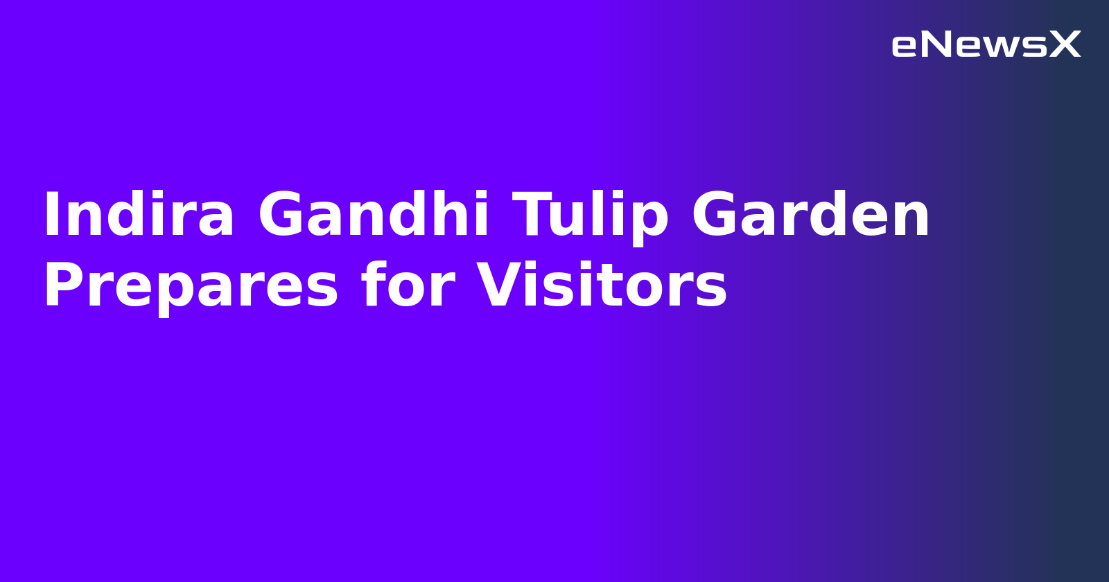 Indira Gandhi Tulip Garden Prepares for Visitors.webp