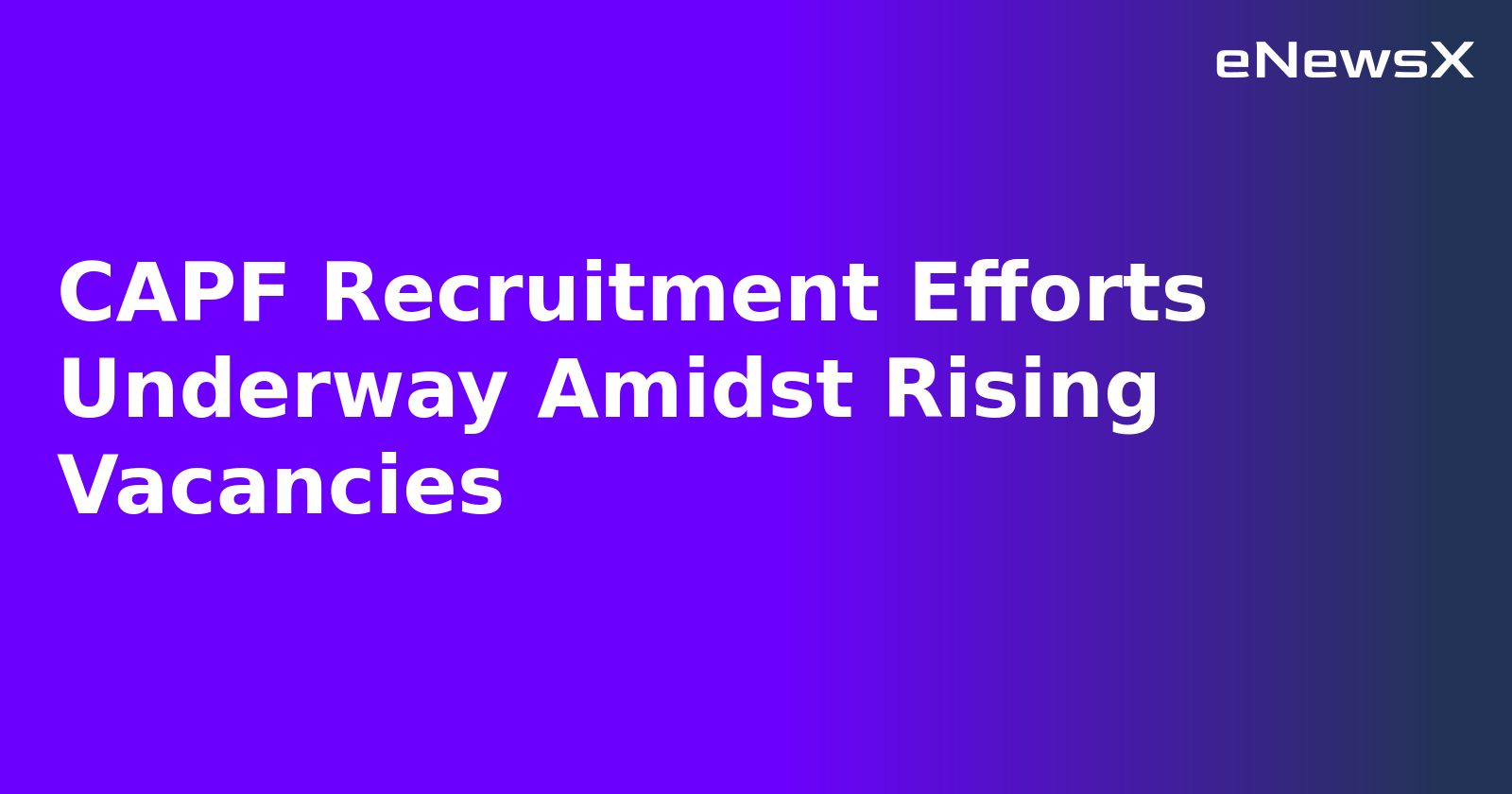 CAPF Recruitment Efforts Underway Amidst Rising Vacancies.webp