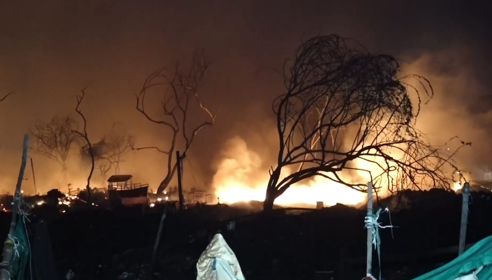 Fire in Matiala Slum Cluster Under Control, No Casualties