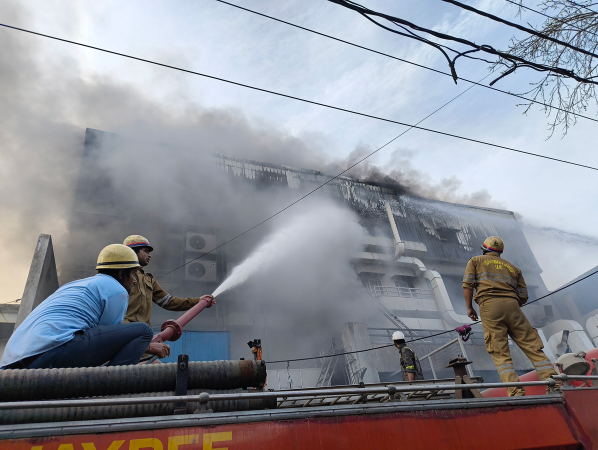 Electric Meter Factory Fire: Rescue Efforts Underway