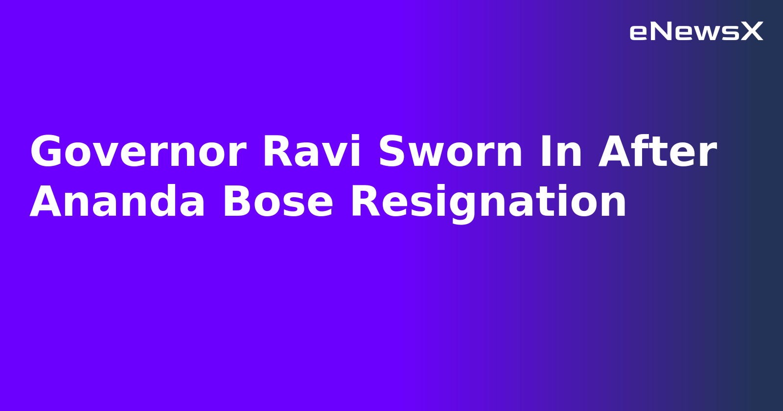 Governor Ravi Sworn In After Ananda Bose Resignation.webp