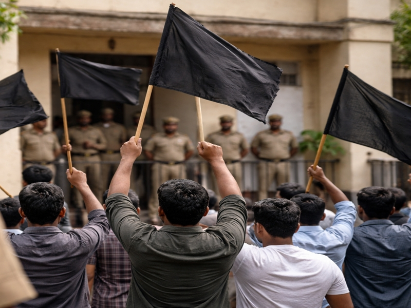 Black Flag Protest in Kannur: Bail Granted, Prosecution Challenges.webp
