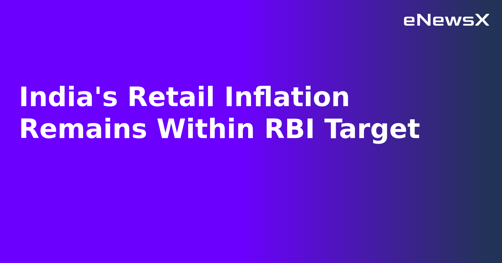 India's Retail Inflation Remains Within RBI Target