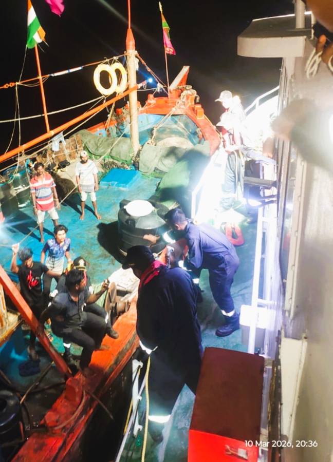 ICG Evacuates Fisherman Off Gujarat Coast