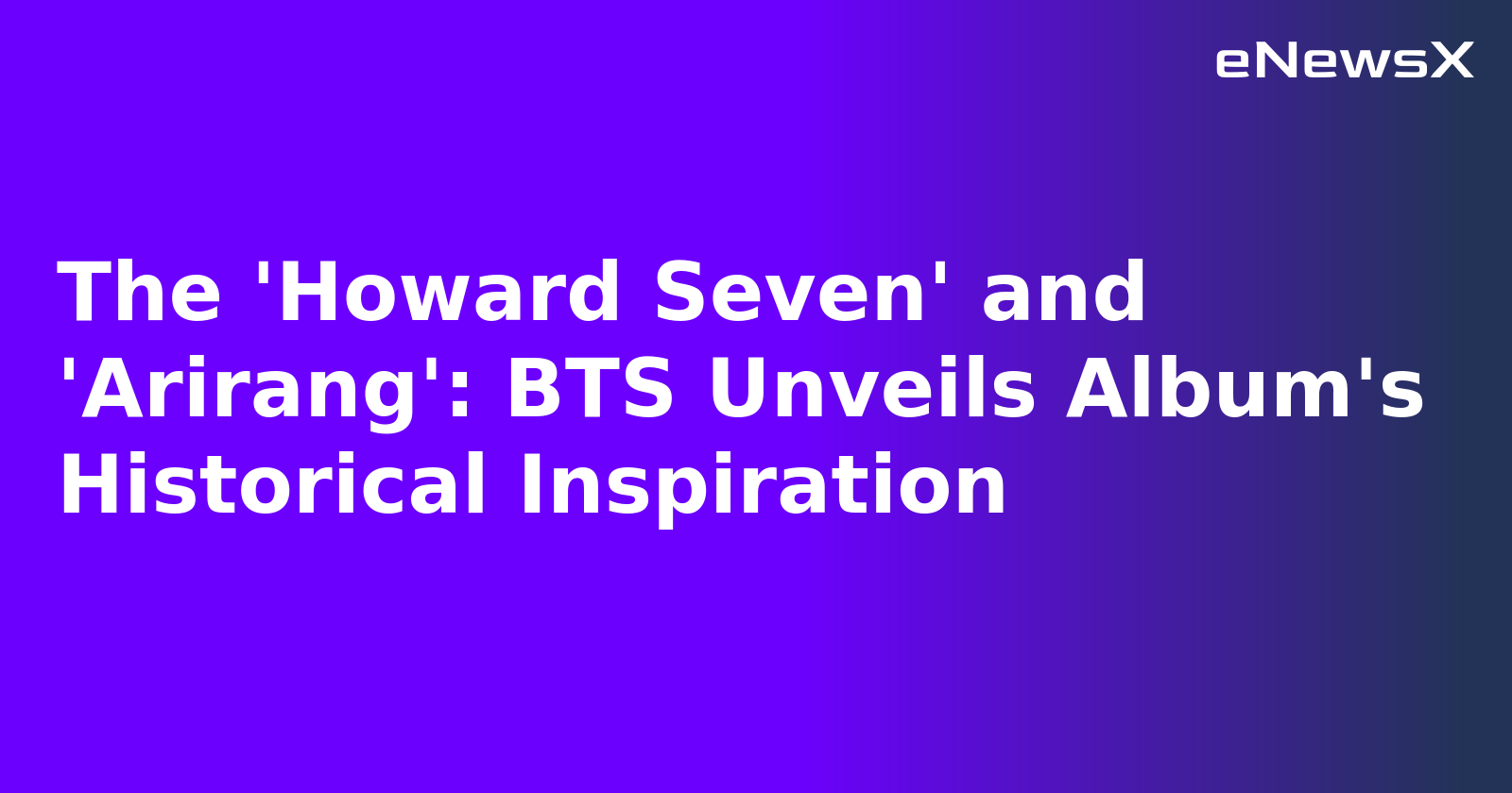 The 'Howard Seven' and 'Arirang': BTS Unveils Album's Historical Inspiration.webp