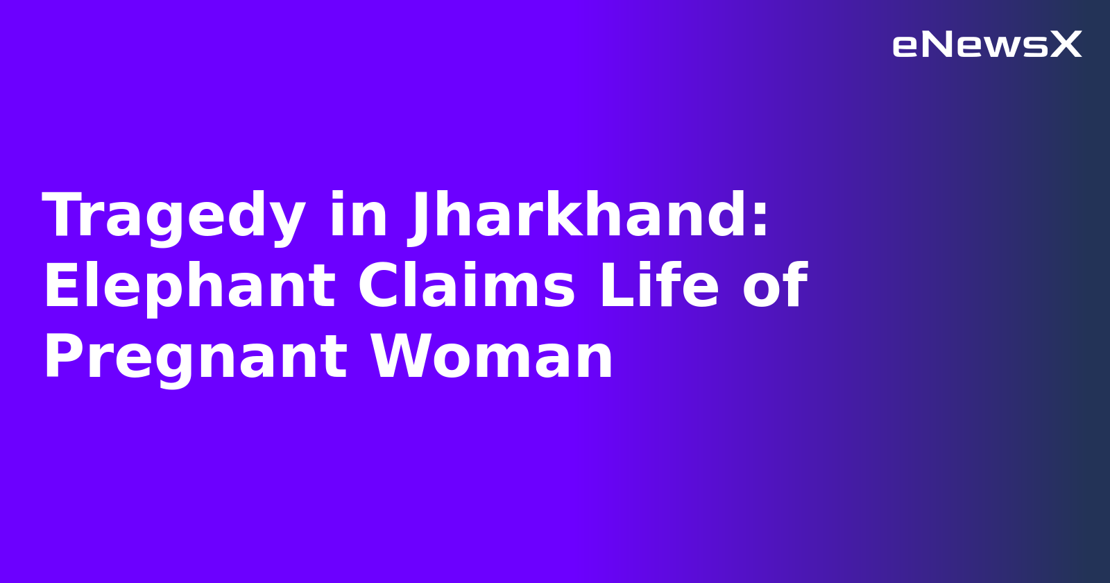 Tragedy in Jharkhand: Elephant Claims Life of Pregnant Woman.webp