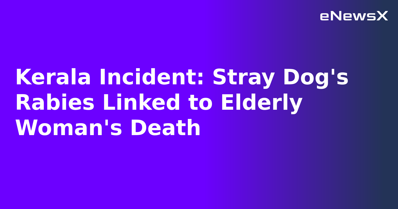 Kerala Incident: Stray Dog's Rabies Linked to Elderly Woman's Death.webp