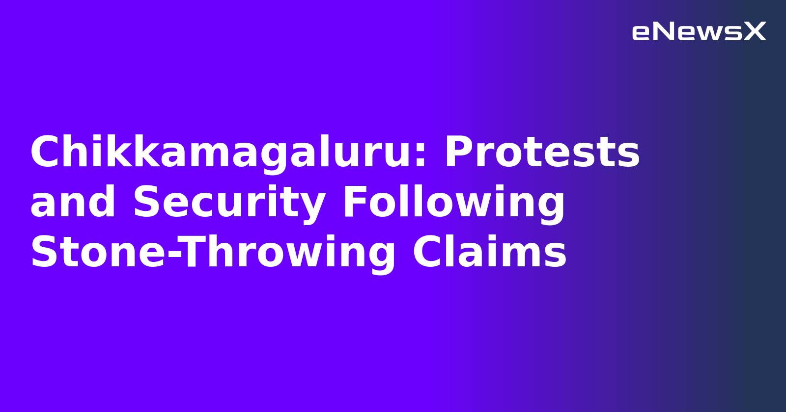 Chikkamagaluru: Protests and Security Following Stone-Throwing Claims.webp Chikkamagaluru: Protests and Security Following Stone-Throwing Claims.webp