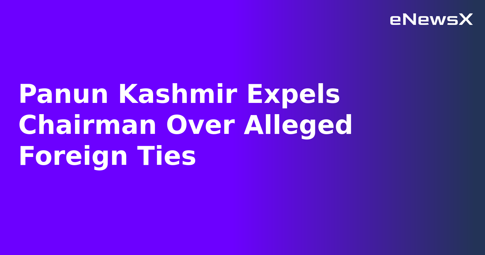Panun Kashmir Expels Chairman Over Alleged Foreign Ties.webp