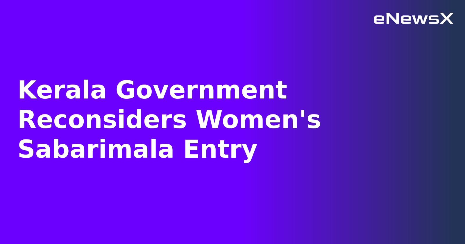 Kerala Government Reconsiders Women's Sabarimala Entry.webp