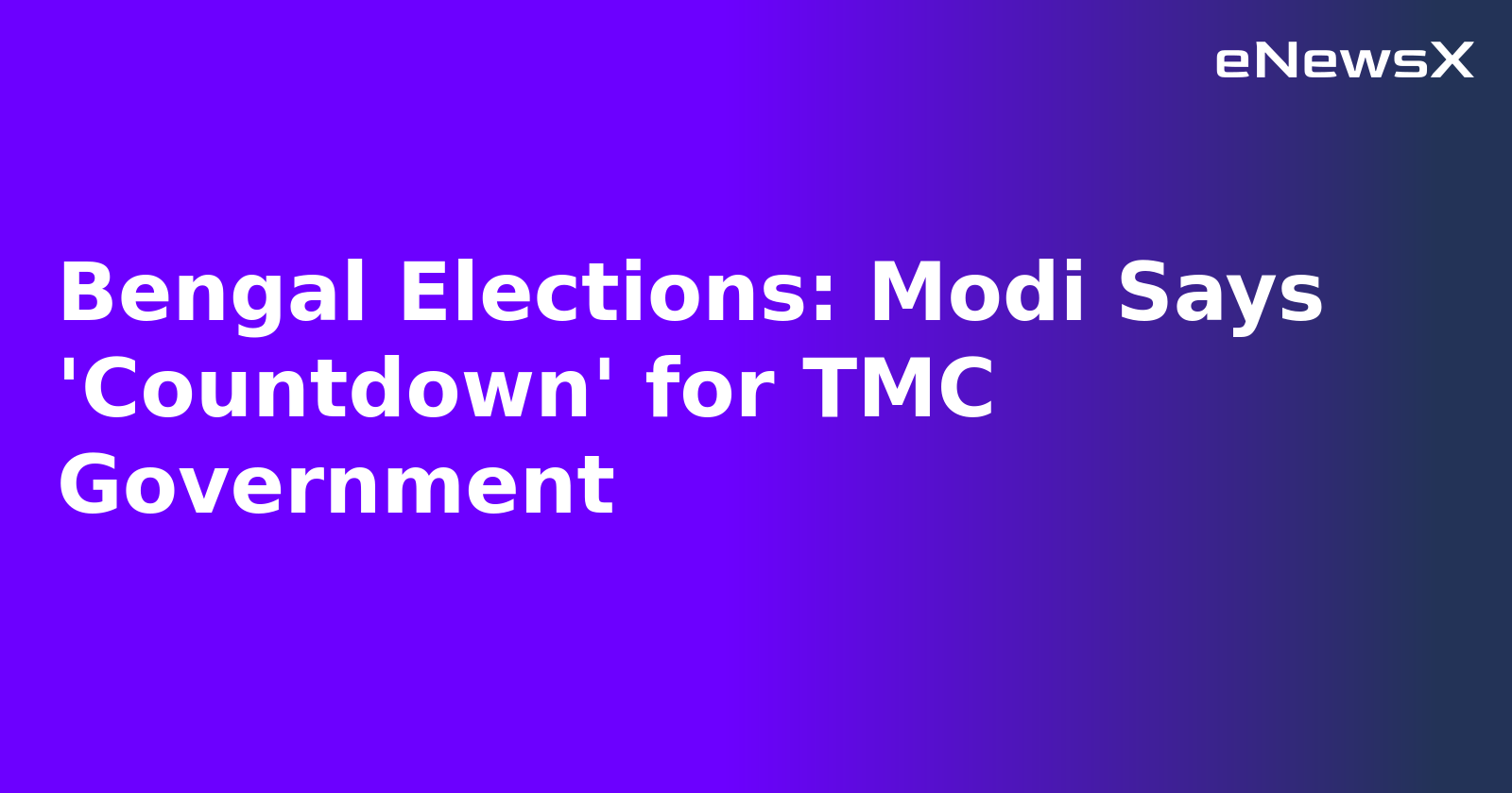 Bengal Elections: Modi Says 'Countdown' for TMC Government.webp
