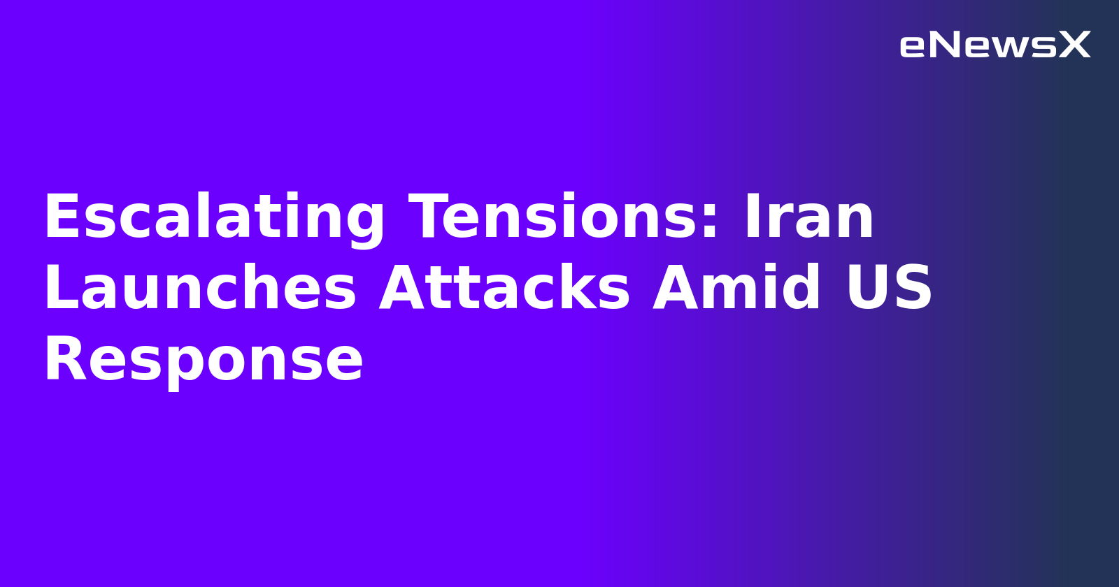 Escalating Tensions: Iran Launches Attacks Amid US Response