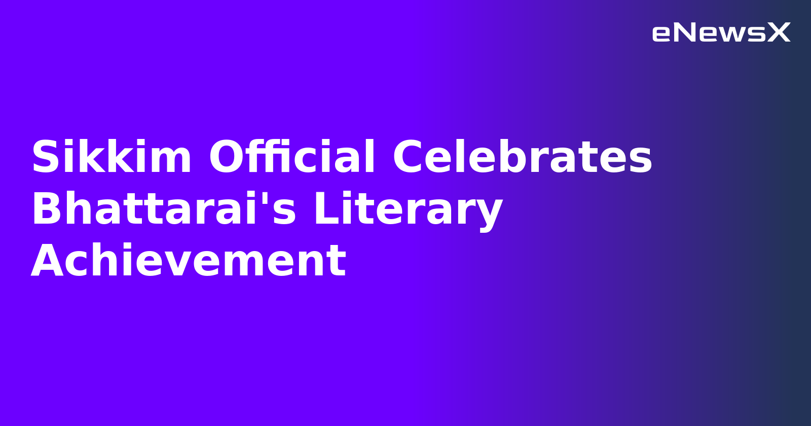 Sikkim Official Celebrates Bhattarai's Literary Achievement.webp