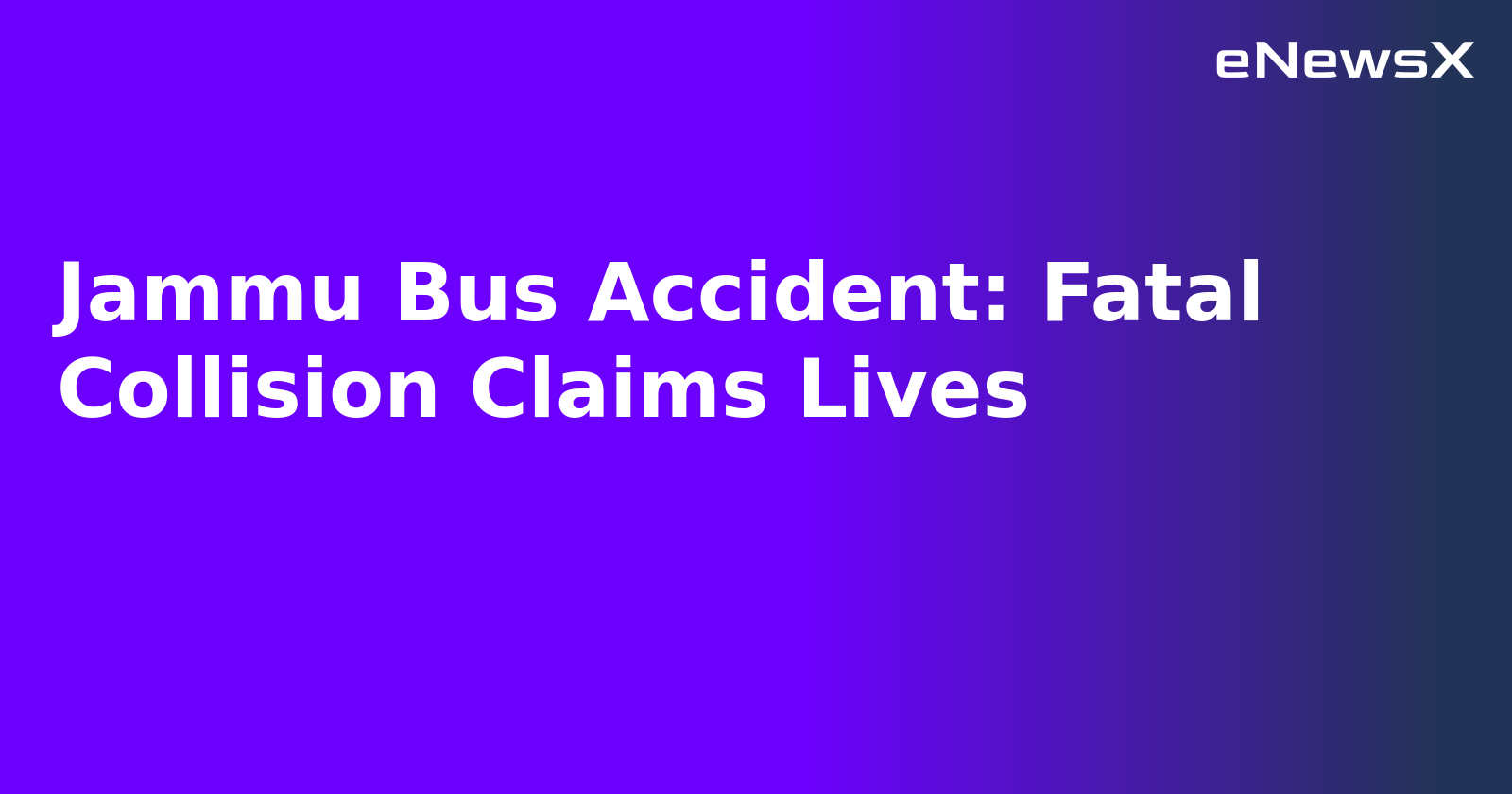 Jammu Bus Accident: Fatal Collision Claims Lives.webp