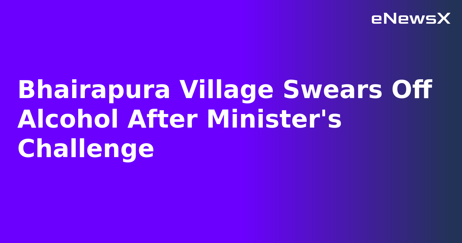 Bhairapura Village Swears Off Alcohol After Minister's Challenge.webp