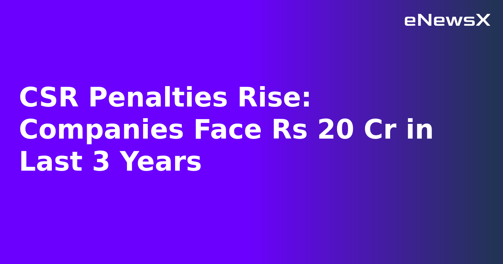 CSR Penalties Rise: Companies Face Rs 20 Cr in Last 3 Years.webp