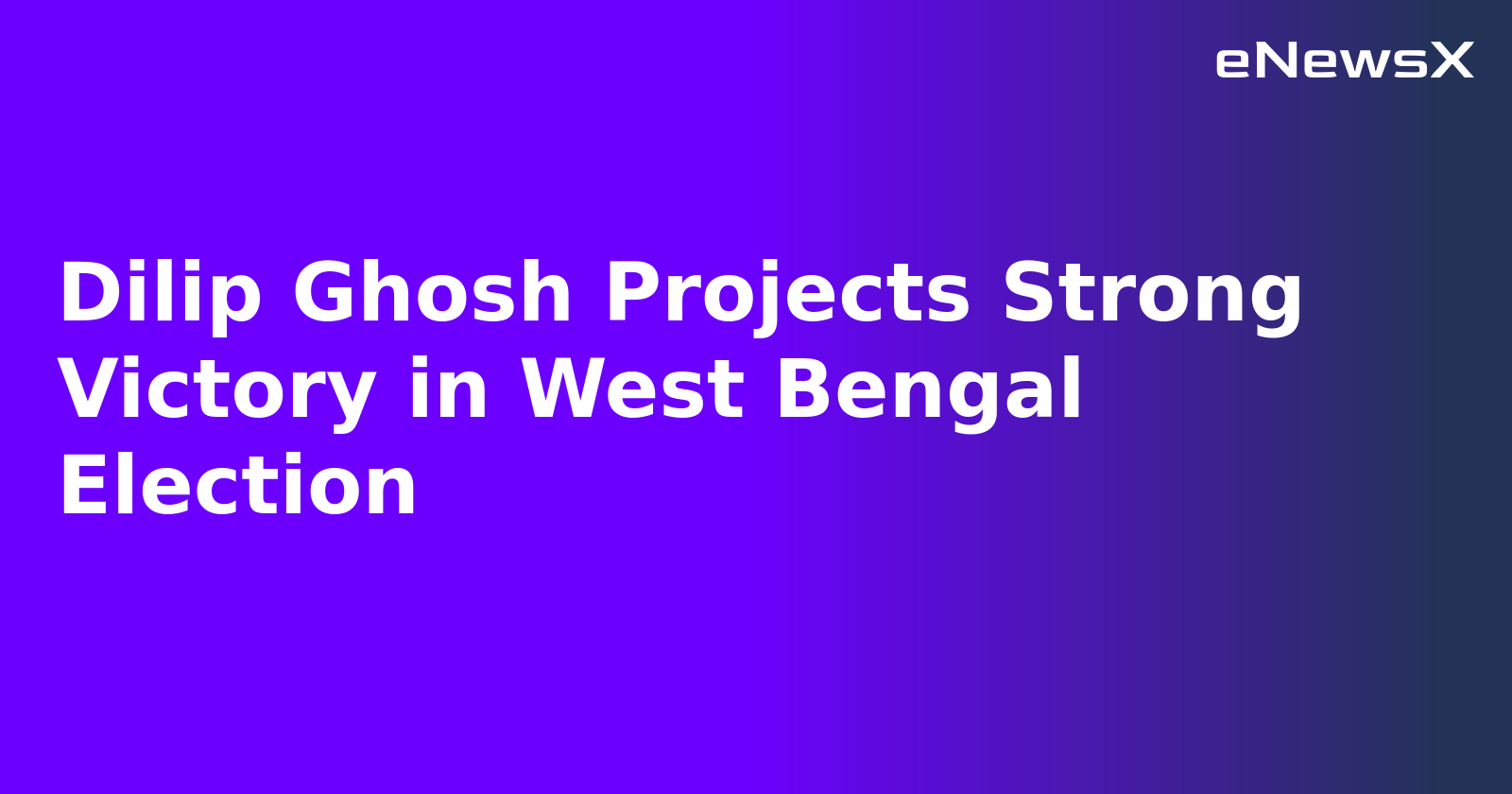 Dilip Ghosh Projects Strong Victory in West Bengal Election.webp