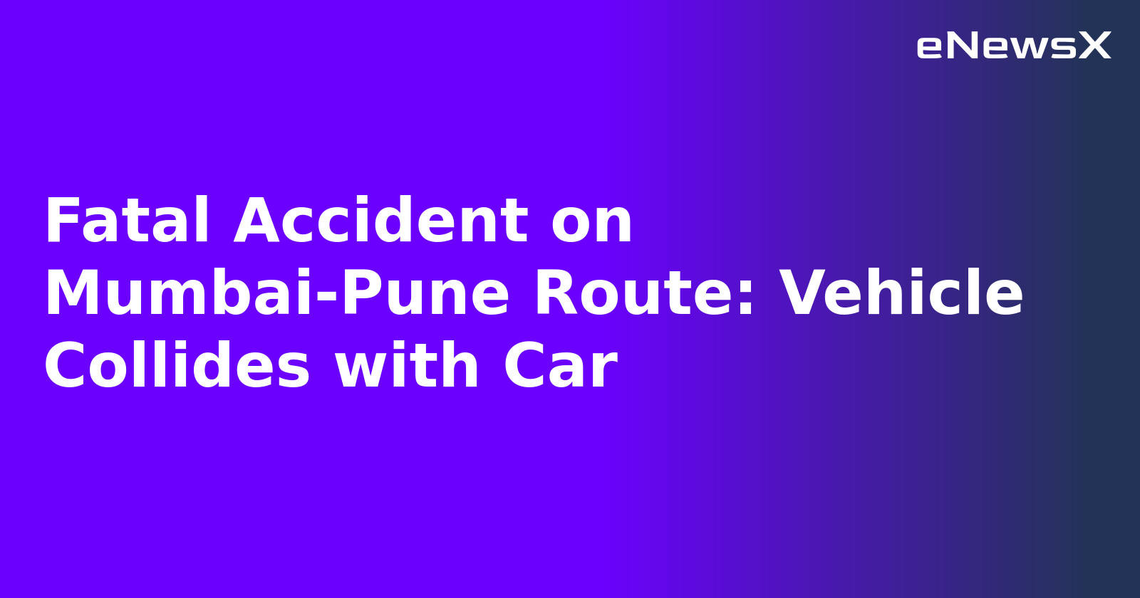 Fatal Accident on Mumbai-Pune Route: Vehicle Collides with Car.webp