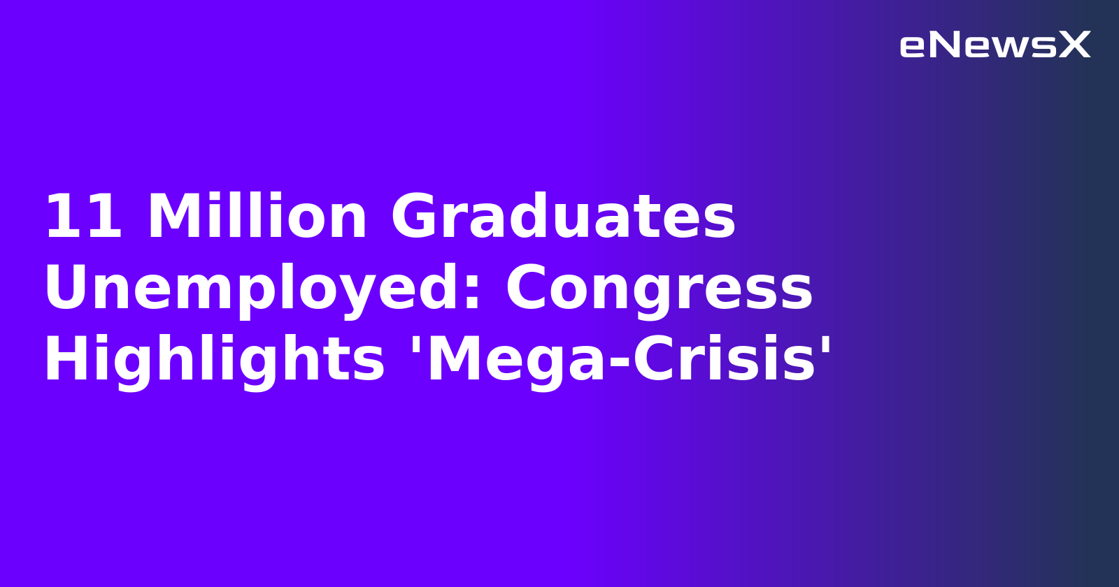 11 Million Graduates Unemployed: Congress Highlights 'Mega-Crisis'.webp