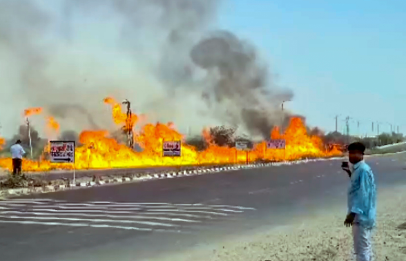 Rajasthan Tanker Spill Causes Fire, Traffic Disruption.webp