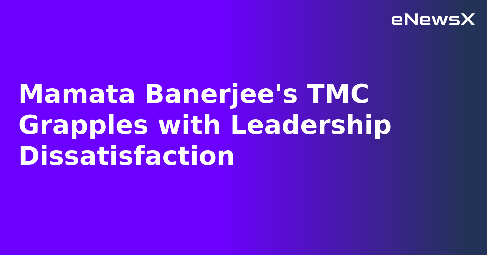 Mamata Banerjee's TMC Grapples with Leadership Dissatisfaction.webp