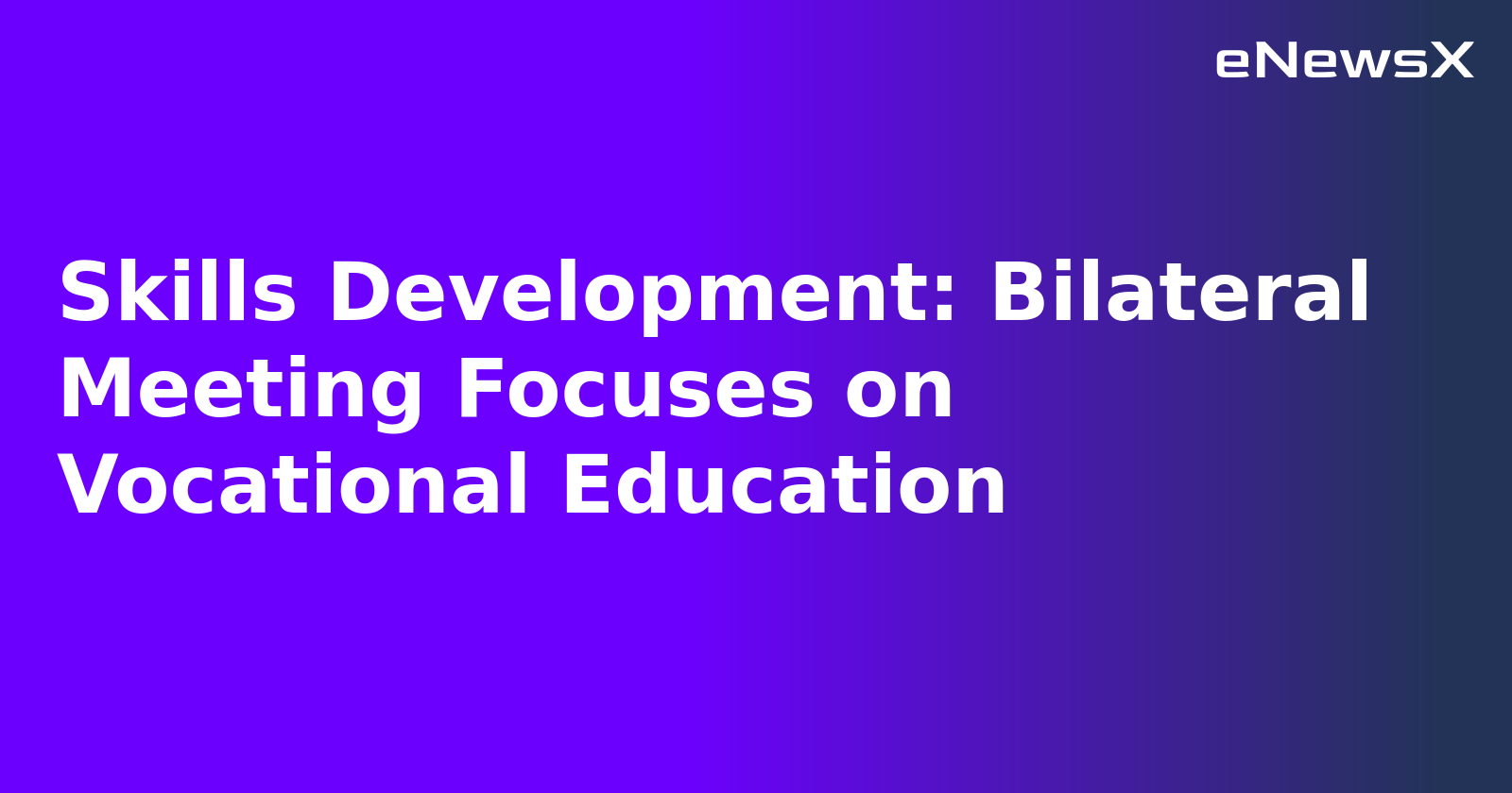 Skills Development: Bilateral Meeting Focuses on Vocational Education.webp