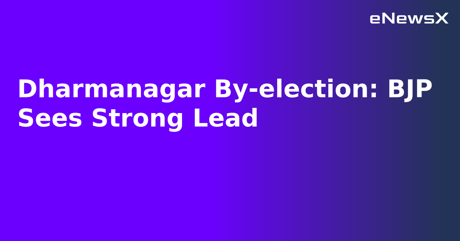 Dharmanagar By-election: BJP Sees Strong Lead.webp