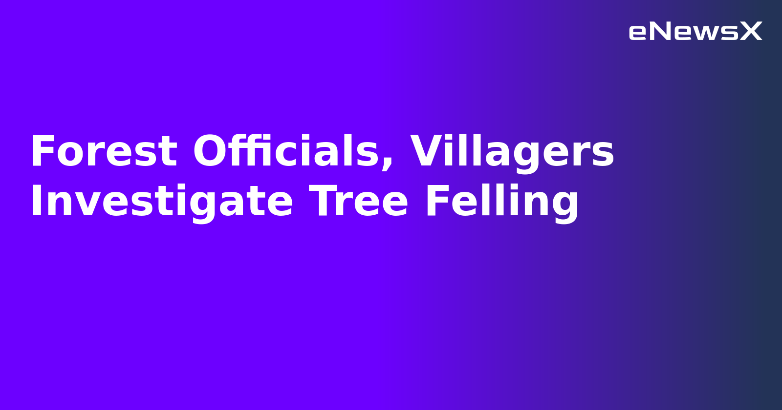 Forest Officials, Villagers Investigate Tree Felling.webp