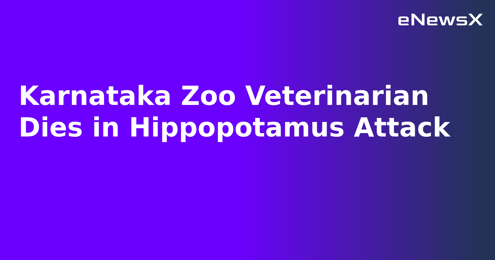 Karnataka Zoo Veterinarian Dies in Hippopotamus Attack.webp