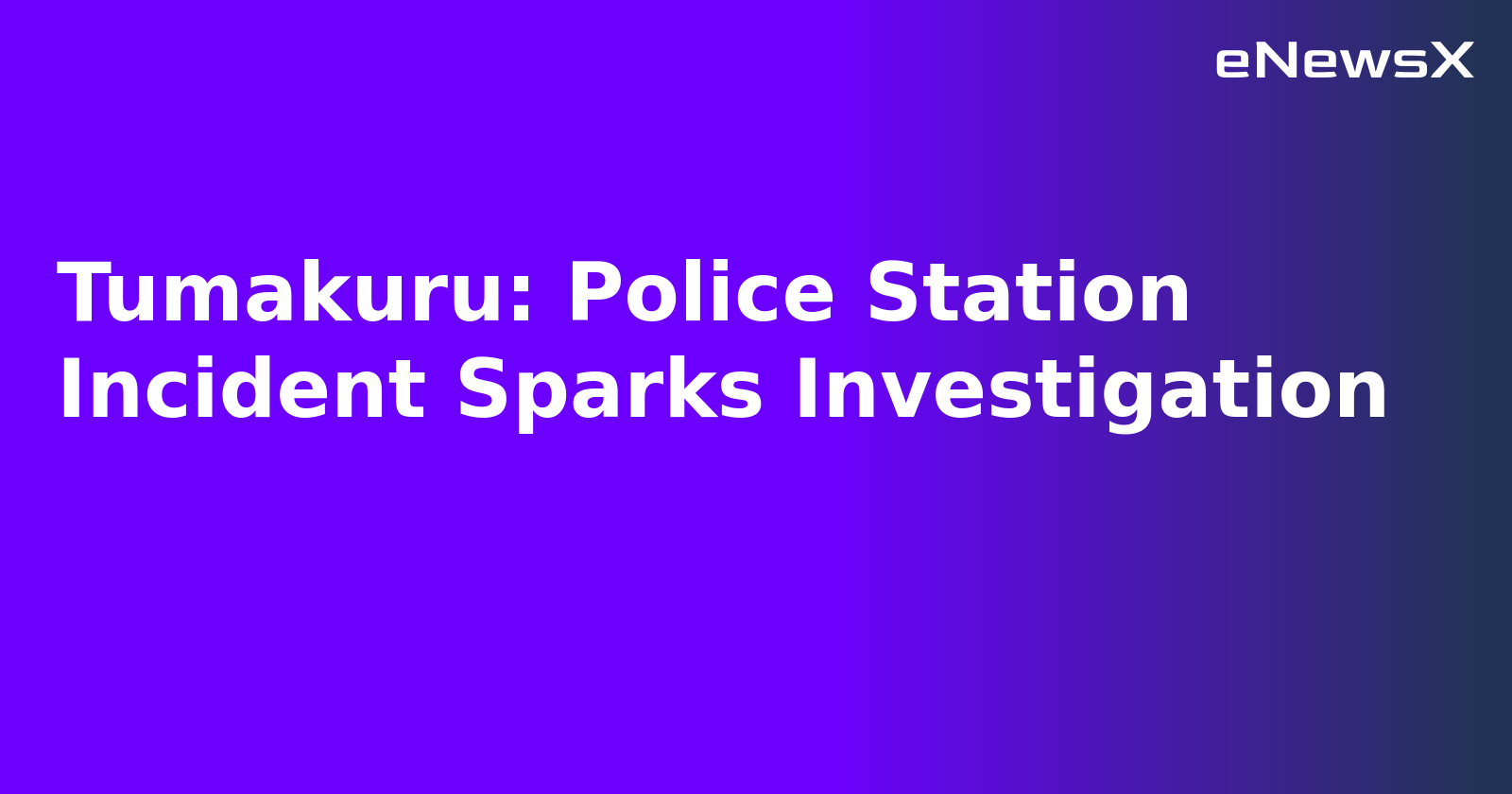 Tumakuru: Police Station Incident Sparks Investigation.webp