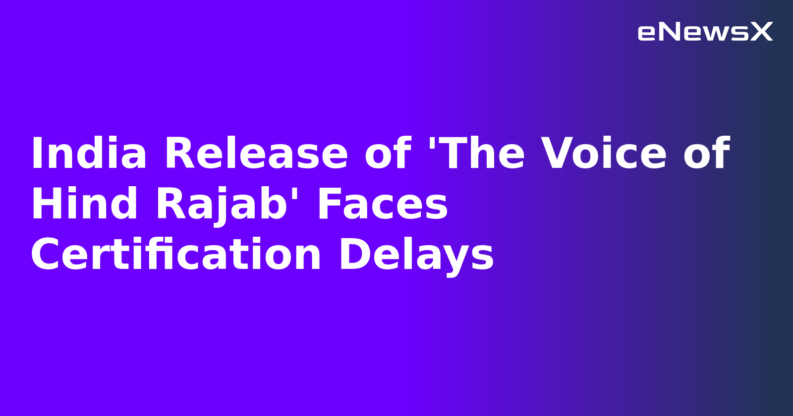 India Release of 'The Voice of Hind Rajab' Faces Certification Delays.webp