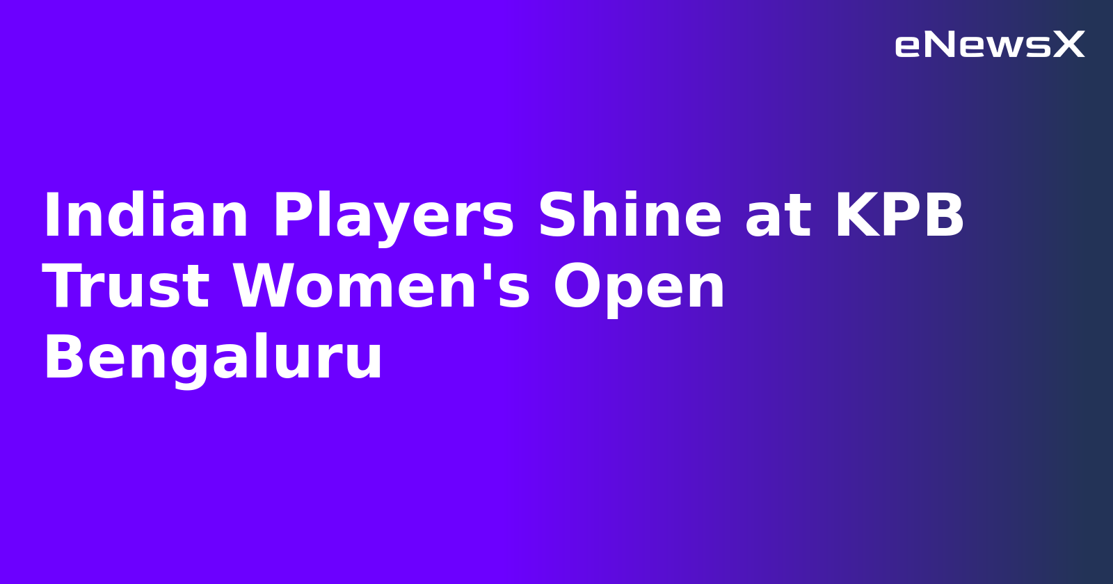 Indian Players Shine at KPB Trust Women's Open Bengaluru.webp