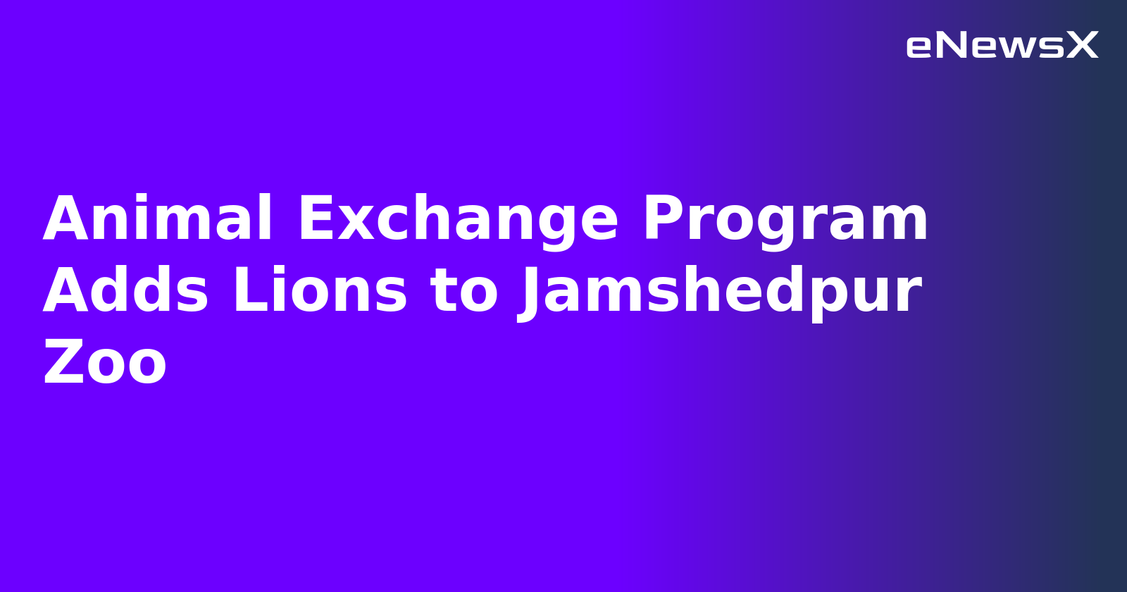 Animal Exchange Program Adds Lions to Jamshedpur Zoo.webp